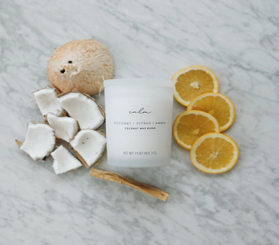 Allswell 15oz Scented 2-Wick Spa Candle - Calm (Coconut + Citrus + Amber)